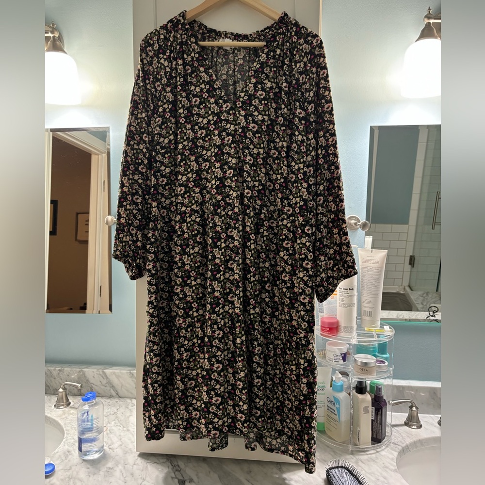 Patterned Tiered Dress